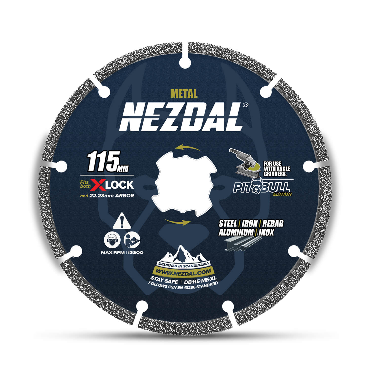 115 mm kapskiva med diamantklinga för vinkelslipmaskiner för metall, stål, armeringsjärn, koppar etc.