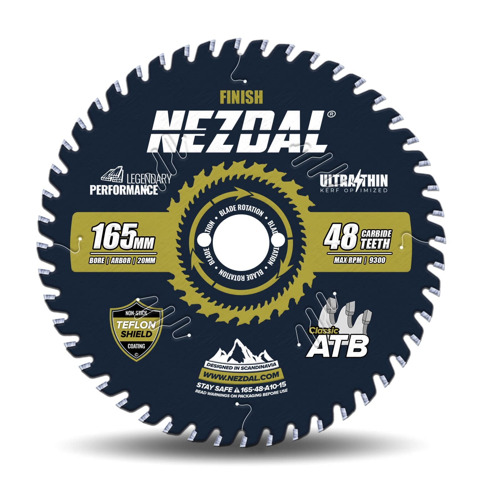 165mm | 48 Tänder | Fin snittkvalitet | Ultratunn skärbredd | Sågklinga