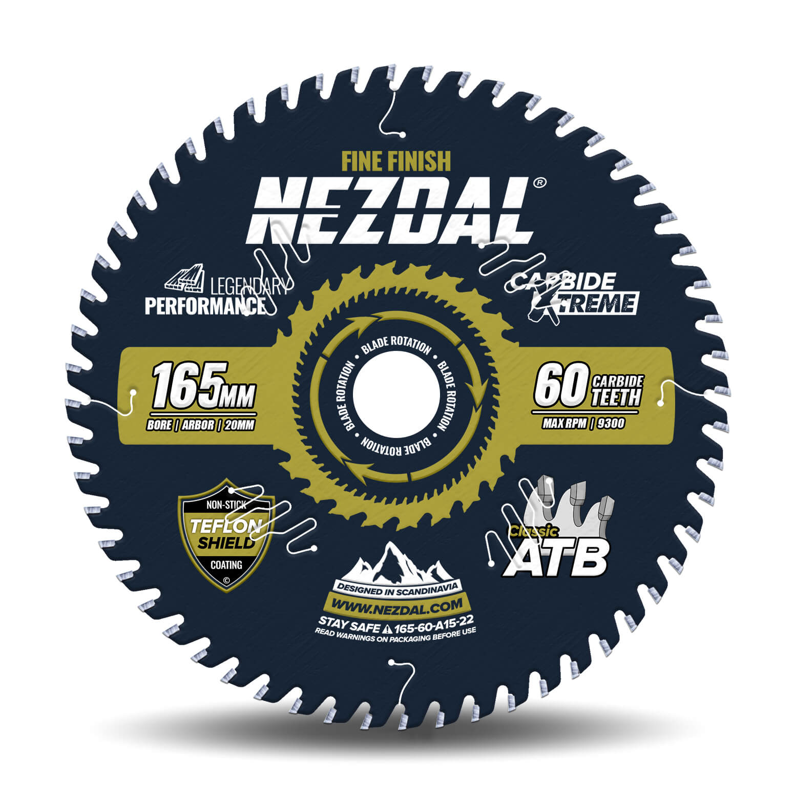 165mm | 60 Tänder | Superfin snittkvalitet | 2,2mm skärbredd | Hög stabilitet | Sågklinga