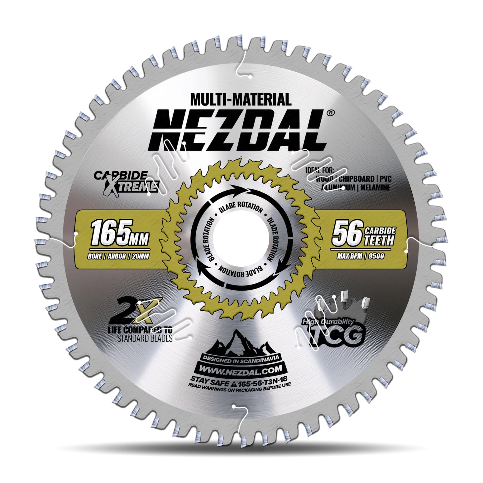 165mm | 56 Tänder | Multi-Material | Fin snittkvalitet | 1,8mm skärbredd | Bästsäljare | Sågklinga