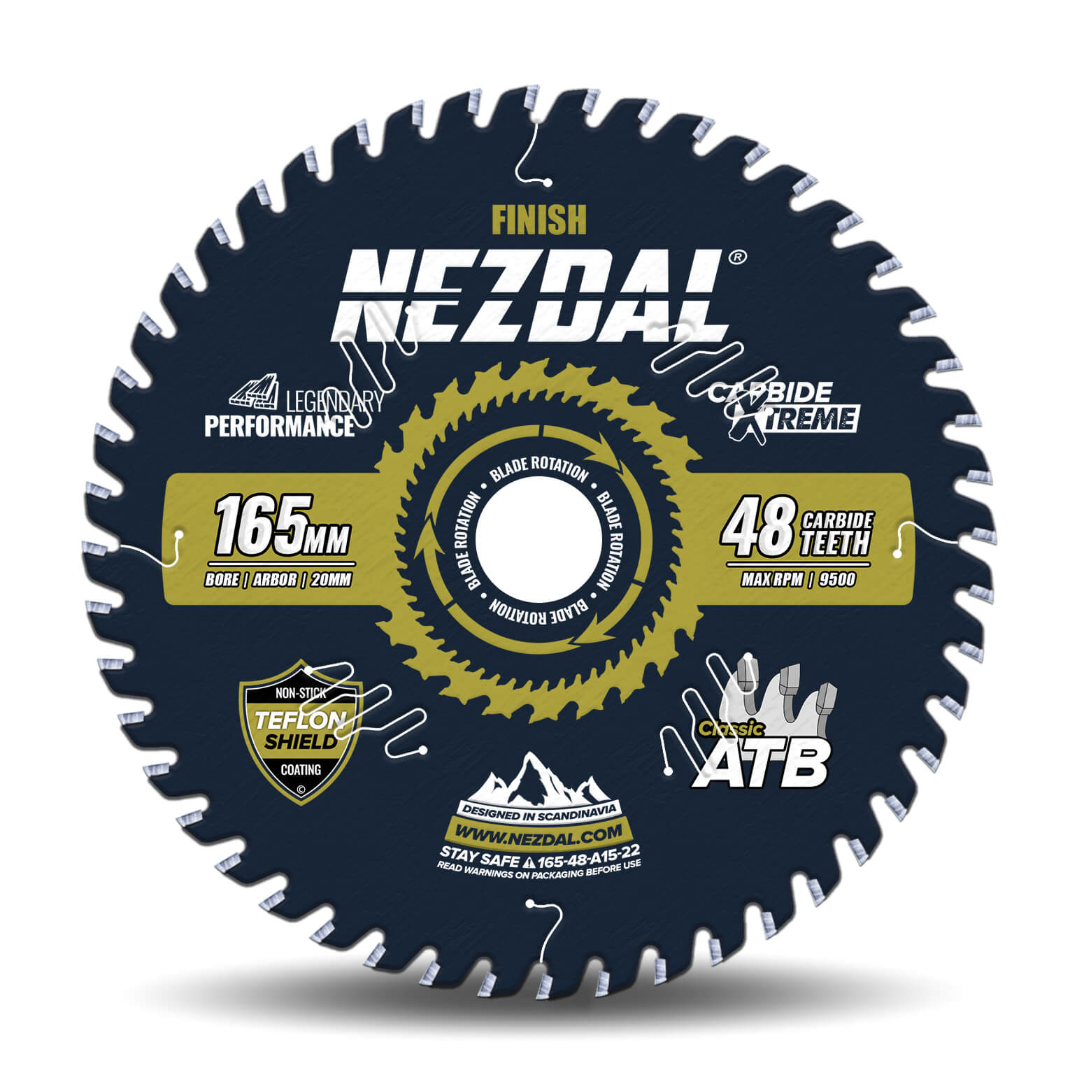 165mm | 48 Tänder | Fin snittkvalitet | 2,2mm skärbredd | Hög stabilitet | Perfekt för Sänksåg