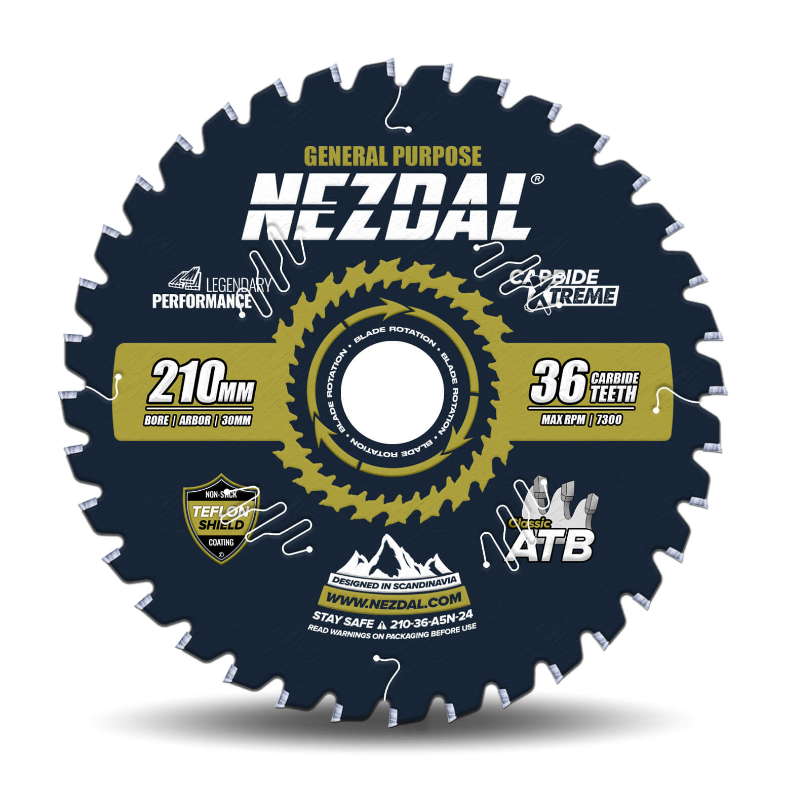 210mm | 36 Tänder | Blixtsnabb Kapning, Allmän användning | Kap/gersåg