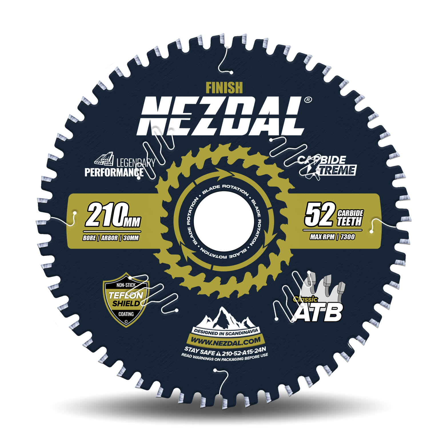 210mm | 52 Tänder | Fin snittkvalitet | Sågklinga