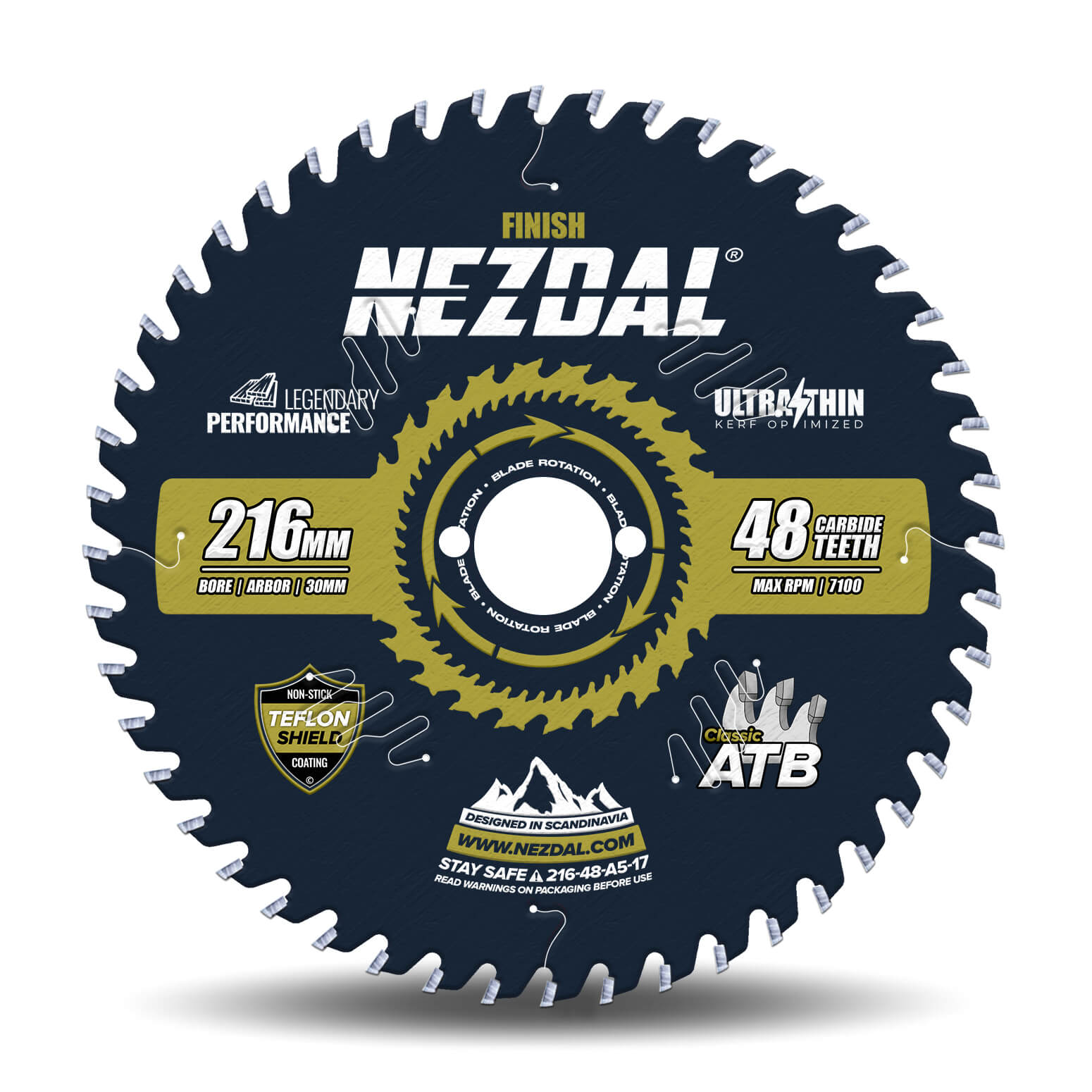 216mm | 48 Tänder | Allround/Finish | Ultratunn skärbredd | Perfekt för batterisåg