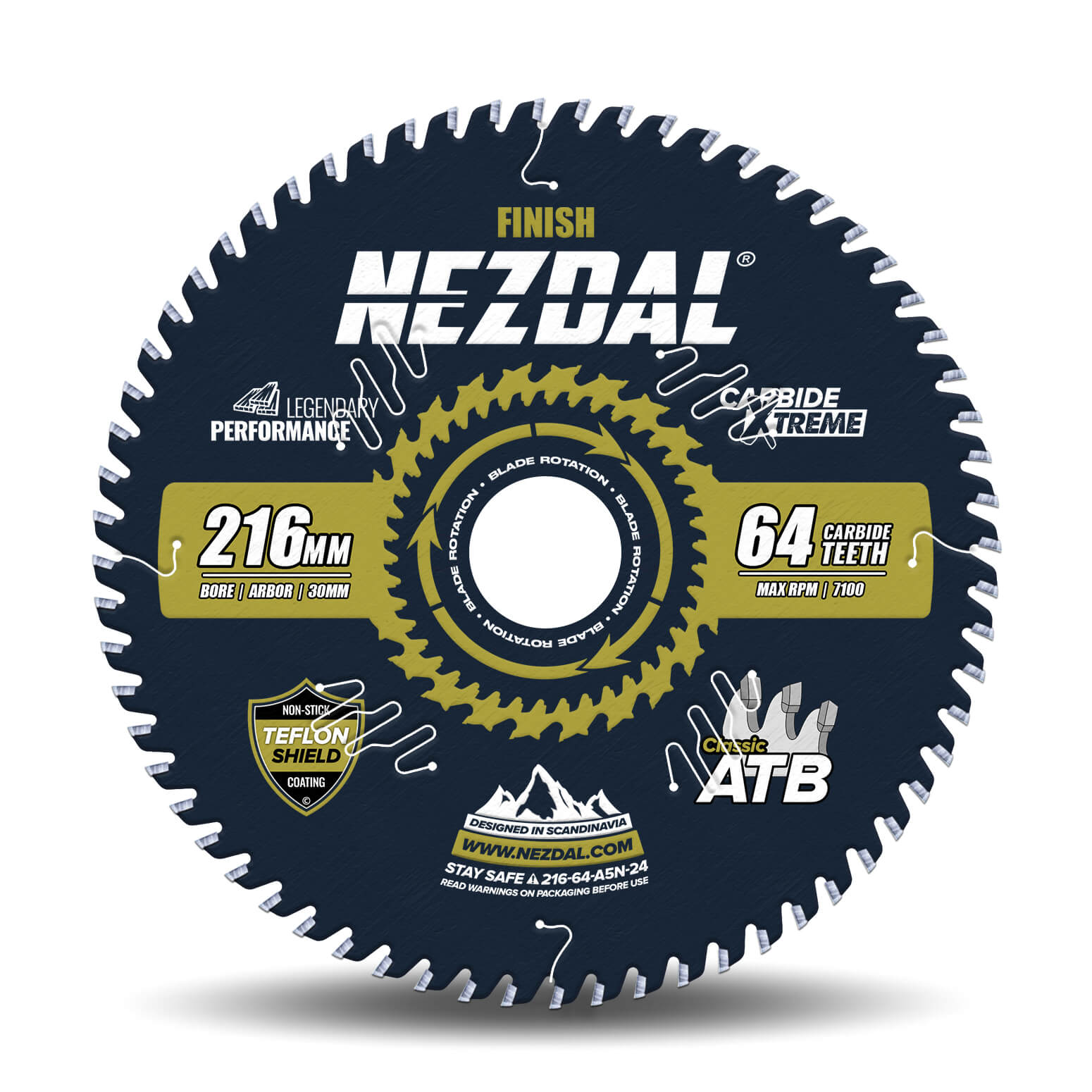 216mm | 64 Tänder | Fin snittkvalitet | Kap/gersåg