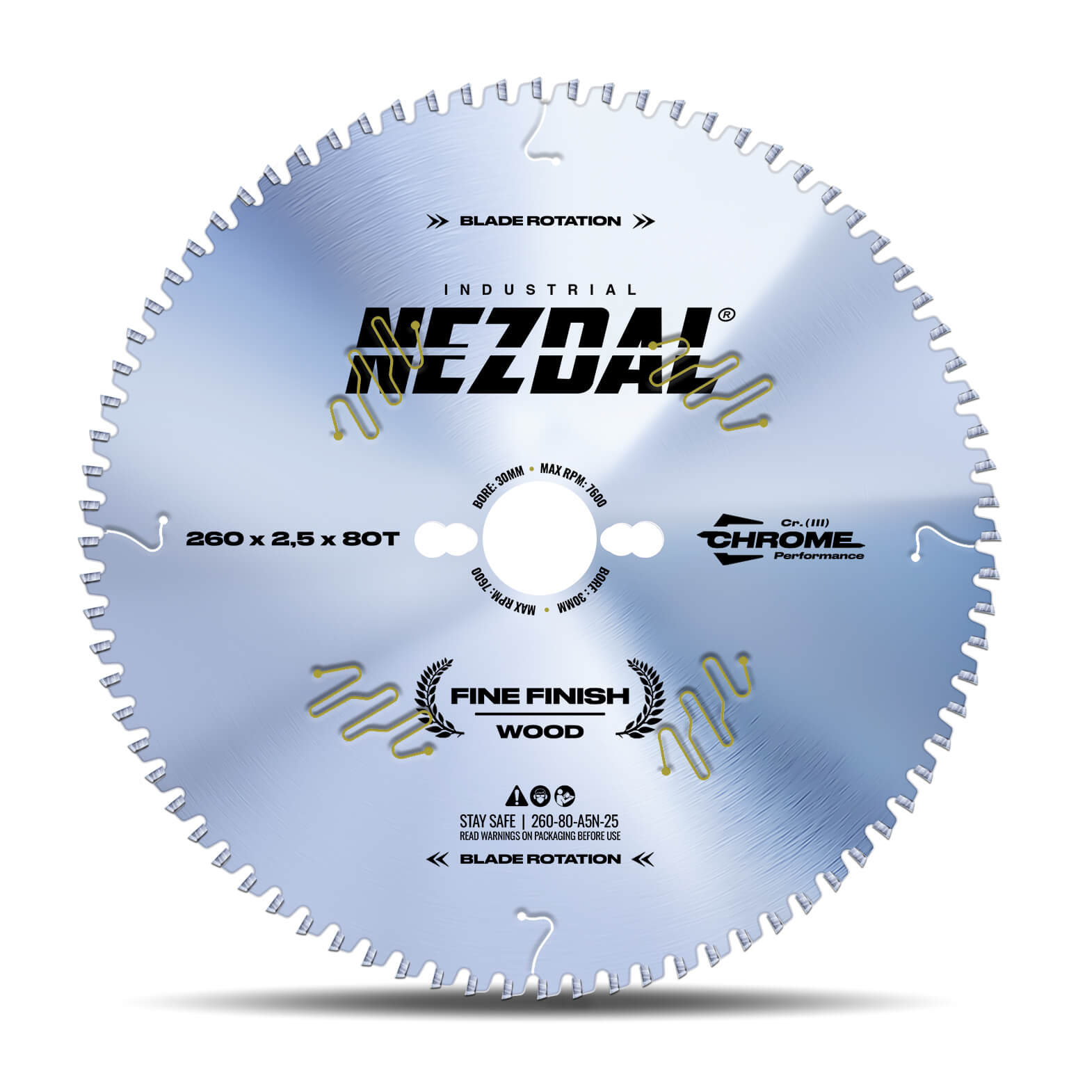 260mm | 80 Tänder | Superfin snittkvalitet | Synliga ytor, Lister | Kap/gersåg