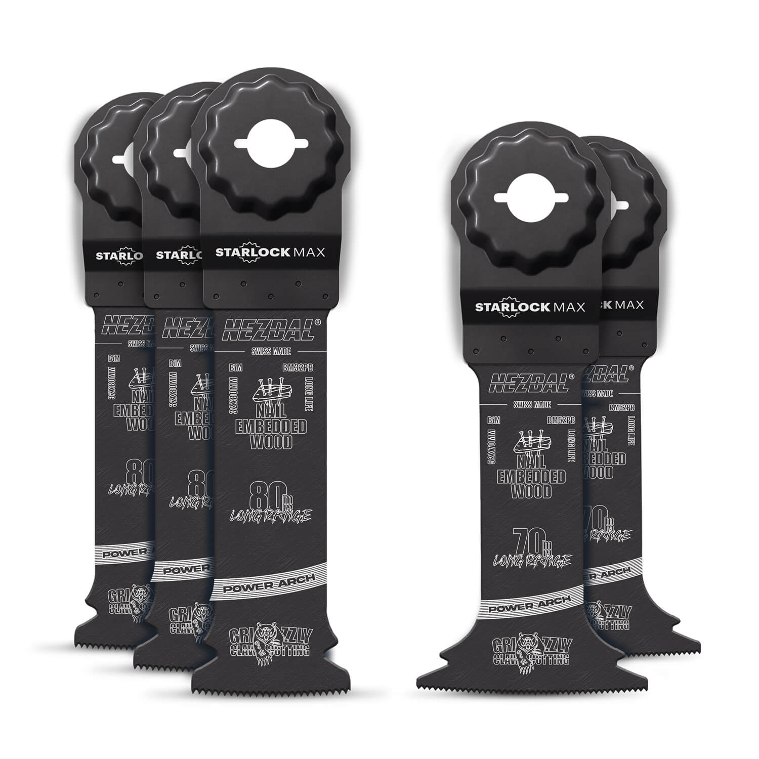 Long Range | Upp til 80mm sågdjup | Trä & Metall | Blixtsnabb sågning | Starlock Max® | 5 St