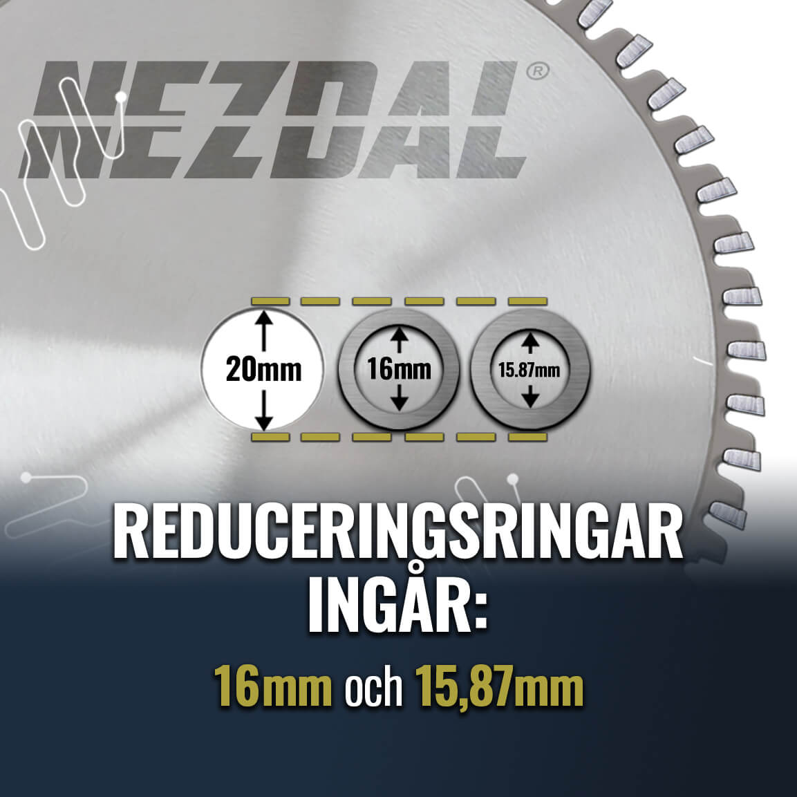 165mm | 36 Tänder | Metall, Stål, Komposit, PVC | Snabb kapning | Sågklinga