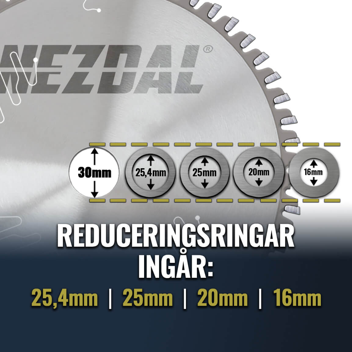 250mm Duo | 24, 42 Tänder | Klyvning, Allmän användning | 2,4mm skärbredd | Bordsåg