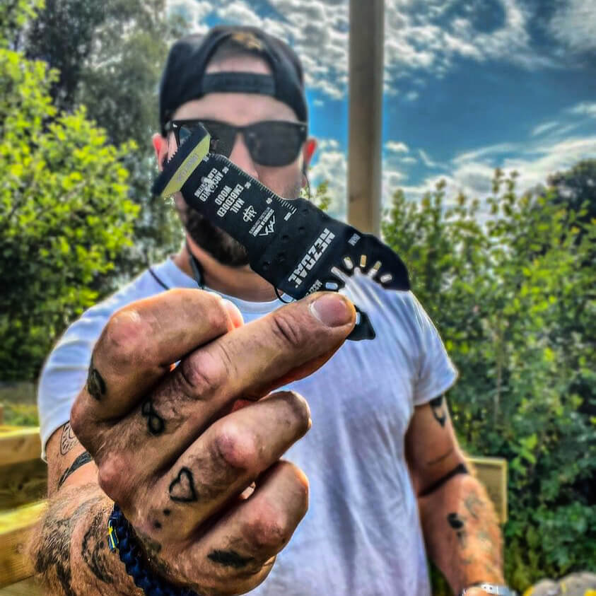 Snickarens Favoriter BW Edition | 10 st Multiverktygsblad | Inkl. Long Range-blad + Förvaringslåda