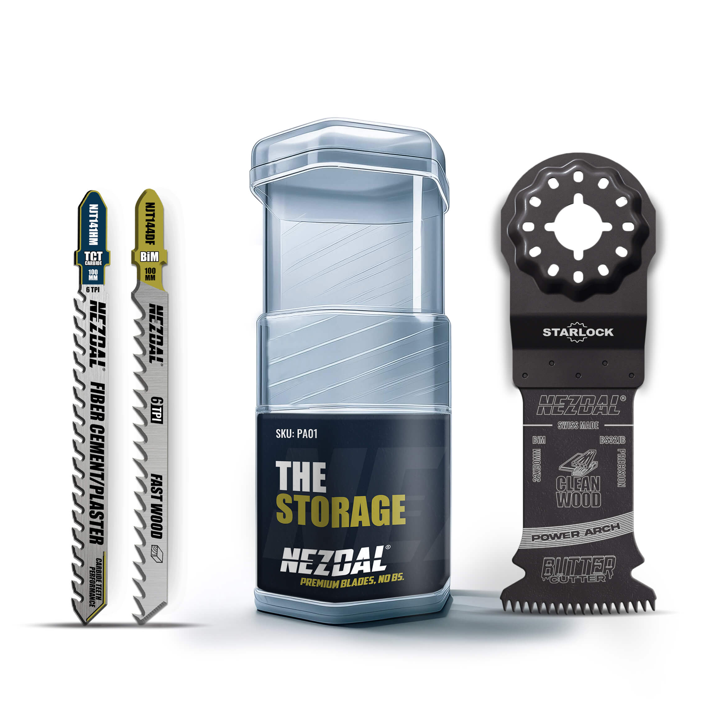 Förvaringslådor | För Multisågblad, Tigersågblad, Borr | 4 st