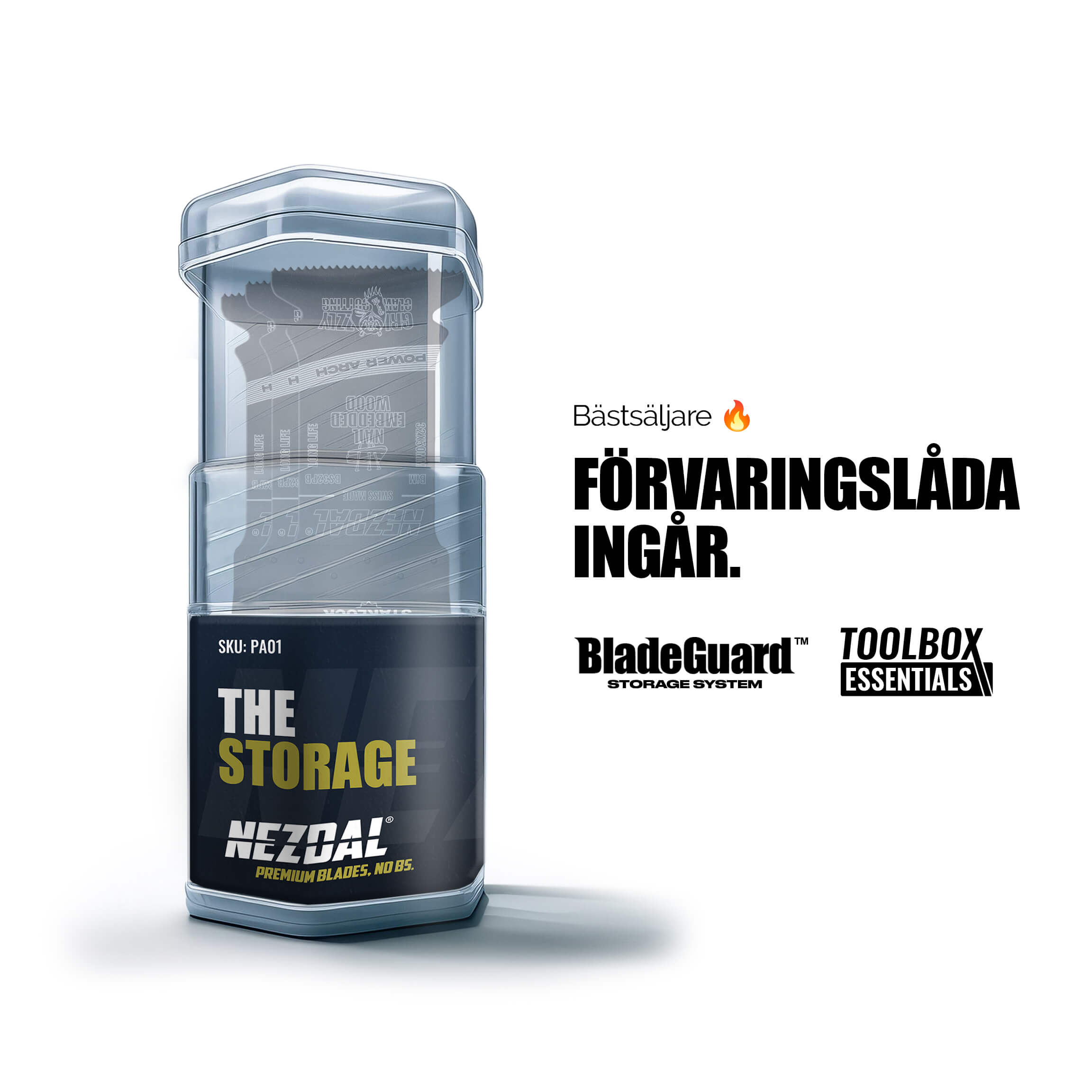 Trä & Spik | Blixtsnabb, precis sågning | 32x50mm | Power Arch® | 10 st | Inkl. förvaringslåda