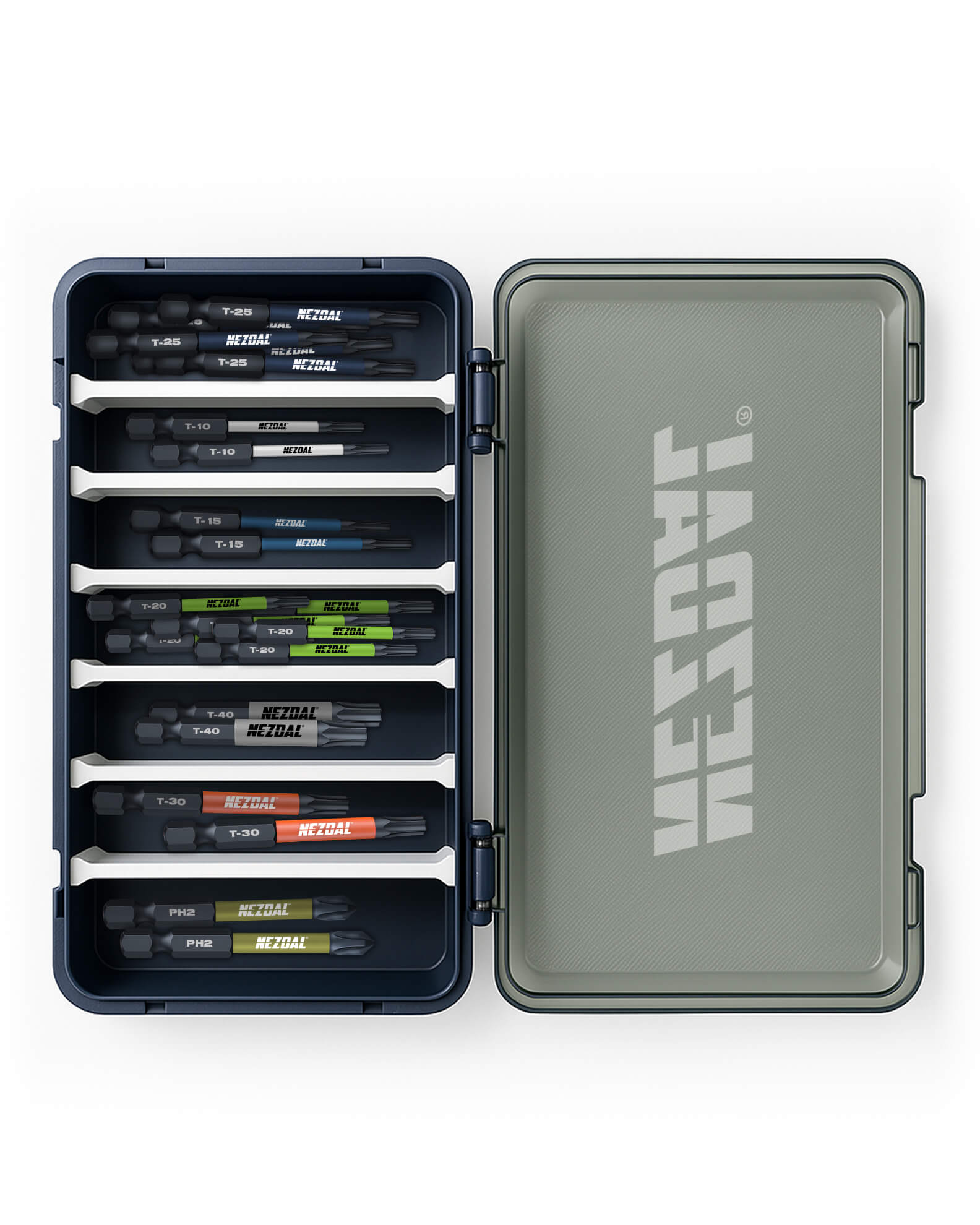 Allroundern BW Edition | 24 Bits + Karbinhållare + Låda | 60mm längd | Färgkodade | Exact passform | Magnetisk | För Slagskruvdragare & Borrskruvdragare