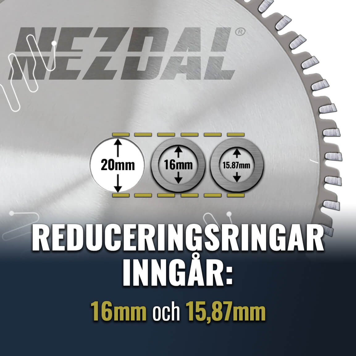 160mm | 36 Tänder | Metall, Stål, Komposit, PVC | Snabb kapning | Sågklinga