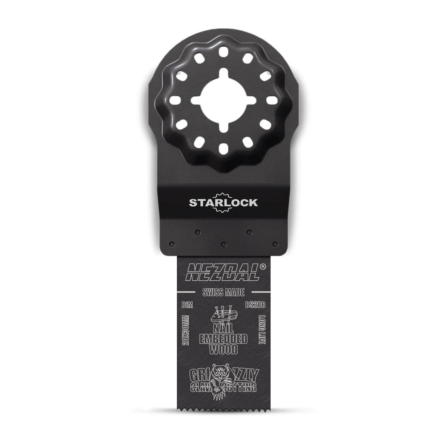 Starlock multikutterblad smal bredde kun 20mm for presisjonssaging i tre og spiker