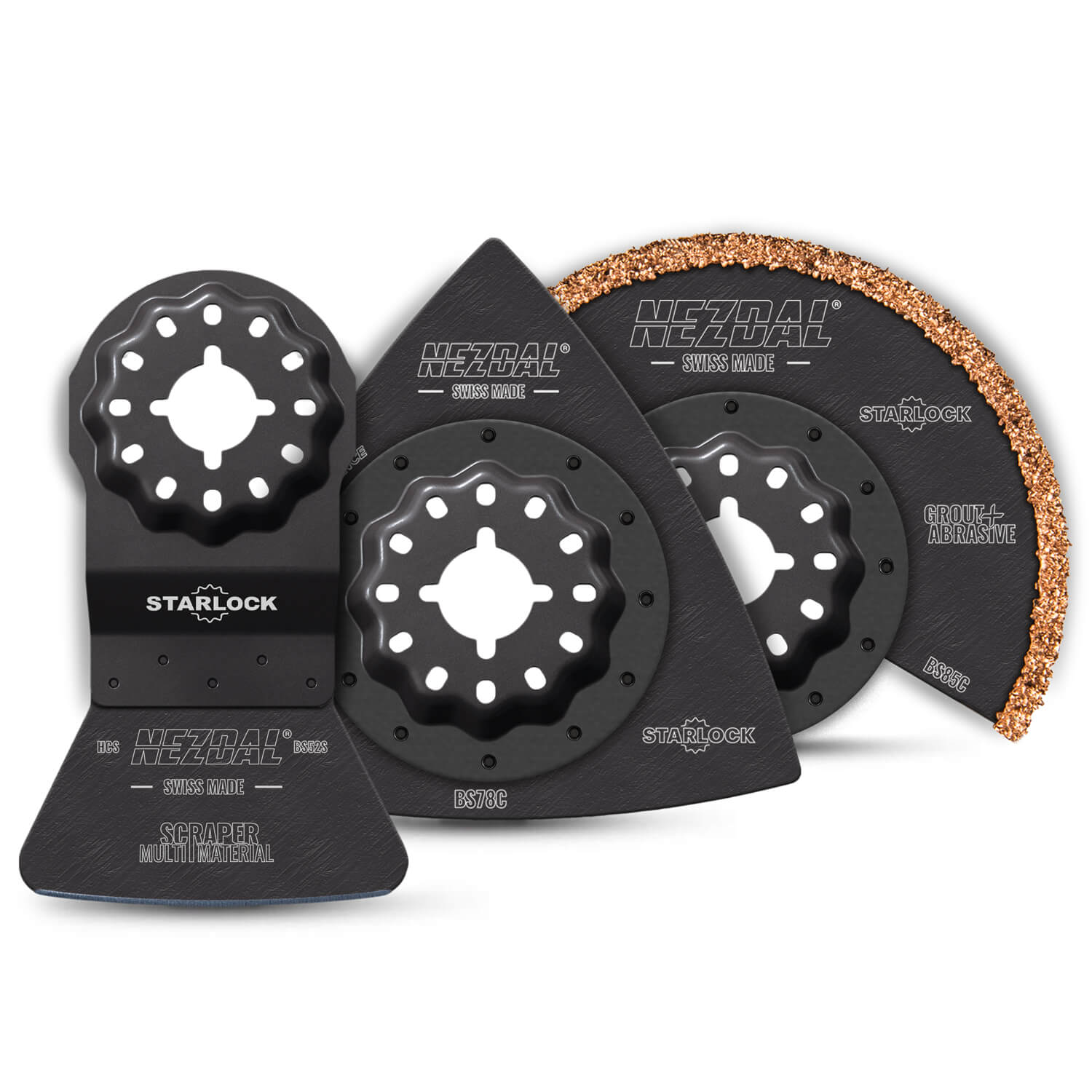 3-pack multiverktygsblad för borttagning av fogmassa, murbruk, rester, lim, kakel