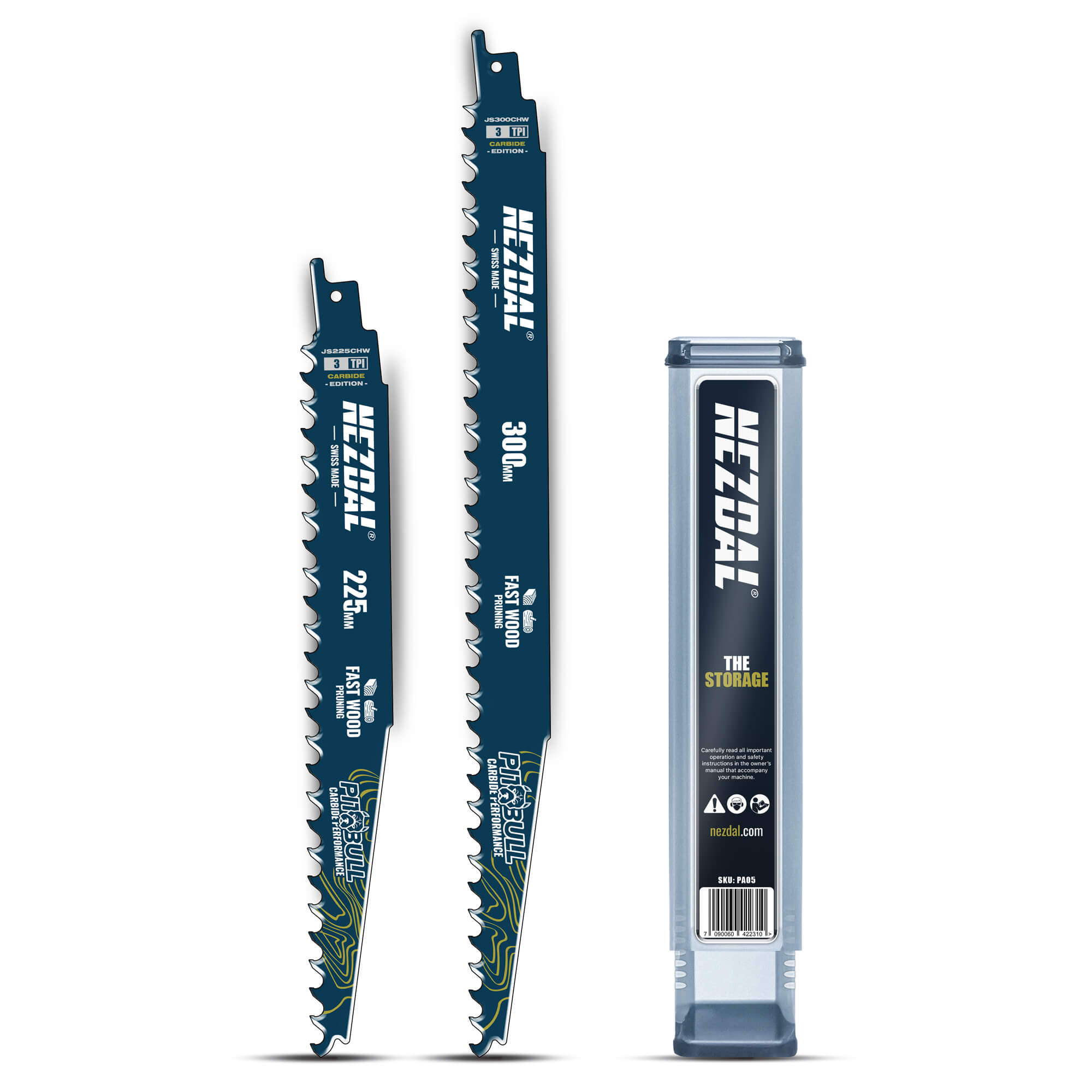 3 tigersågblad för trä, timmer, rötter och grenar