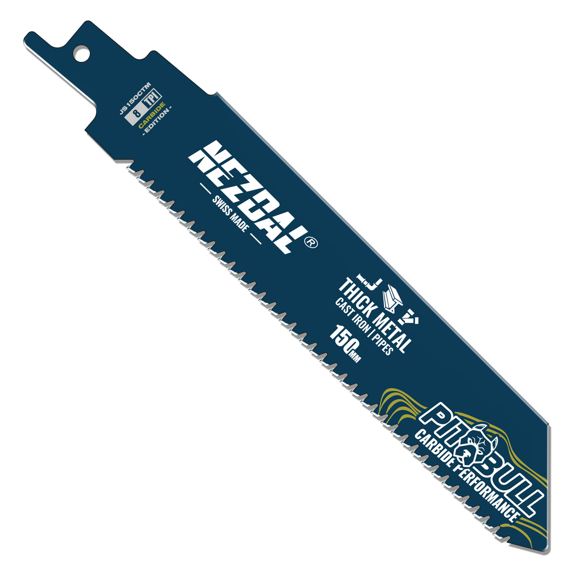 150 mm tigersågblad för tjock metall med tänder av hårdmetall