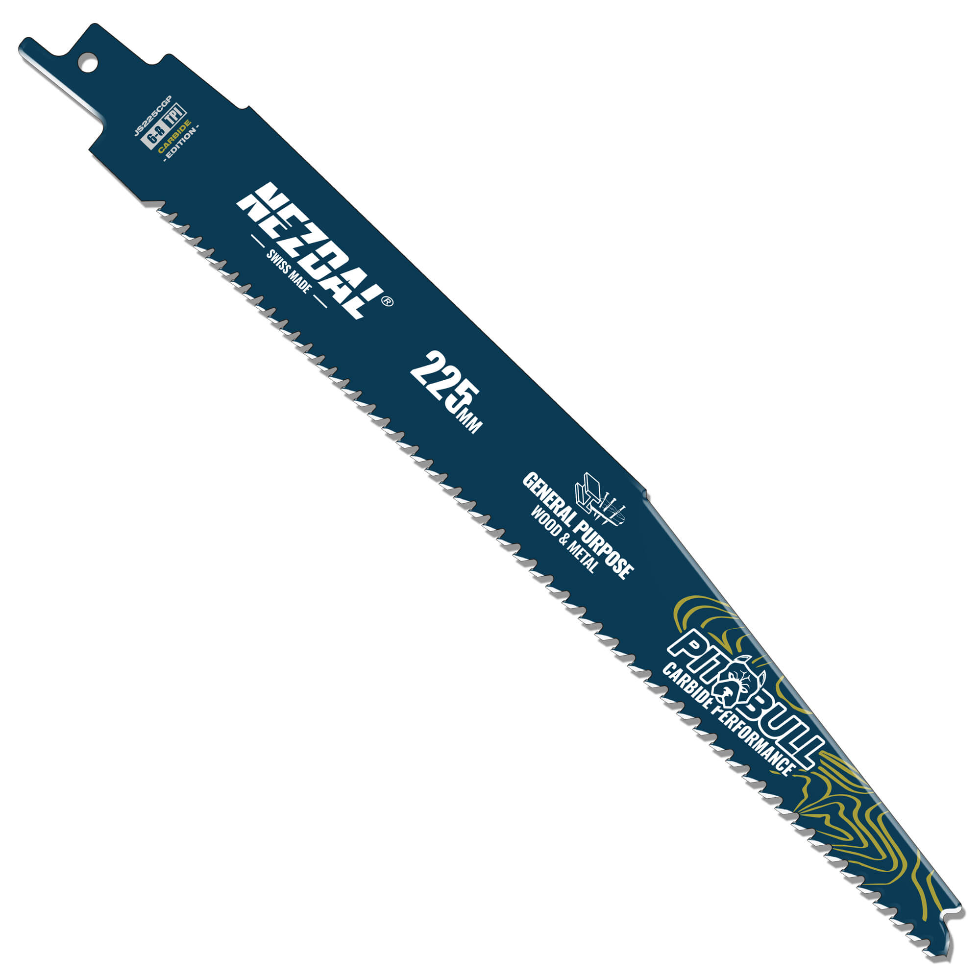 225 mm tigersågblad för allmän användning i trä och metall