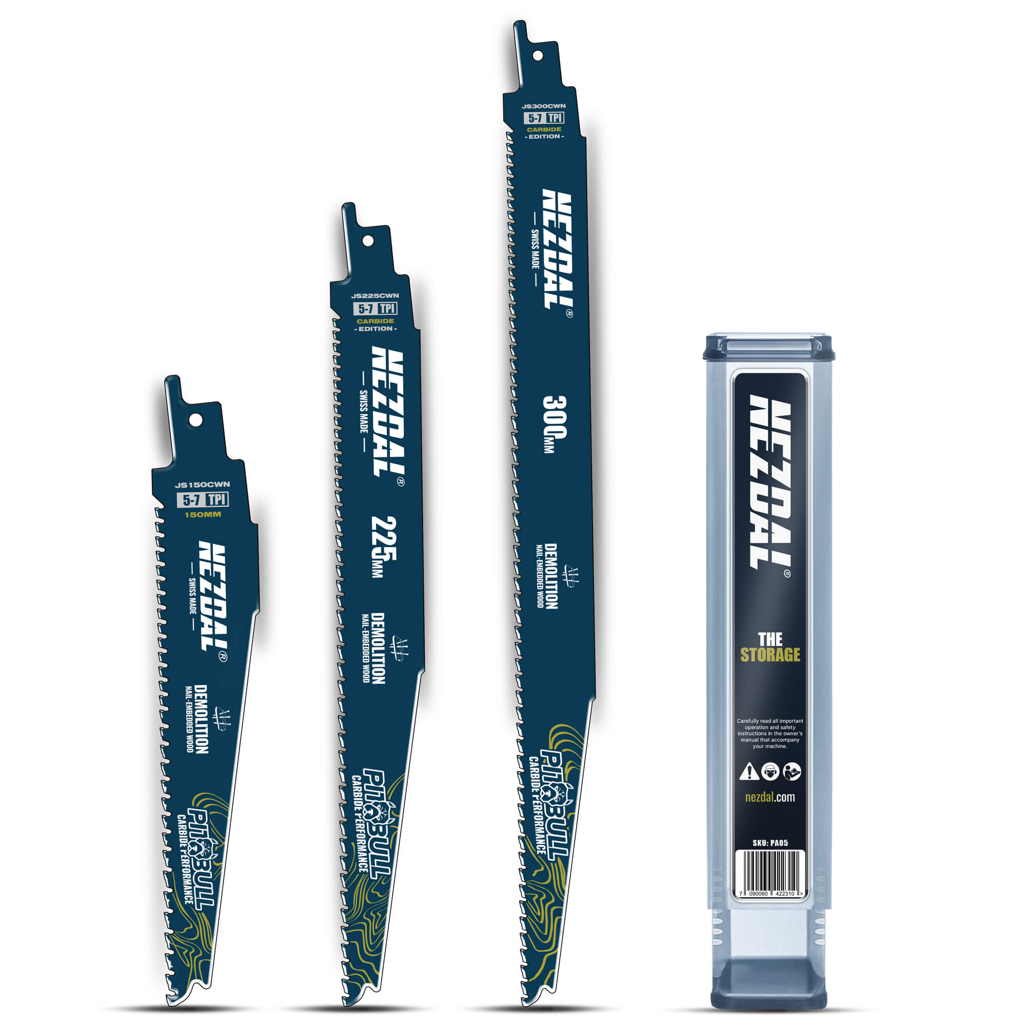 4 tigersågblad för snabb demolering och rivning