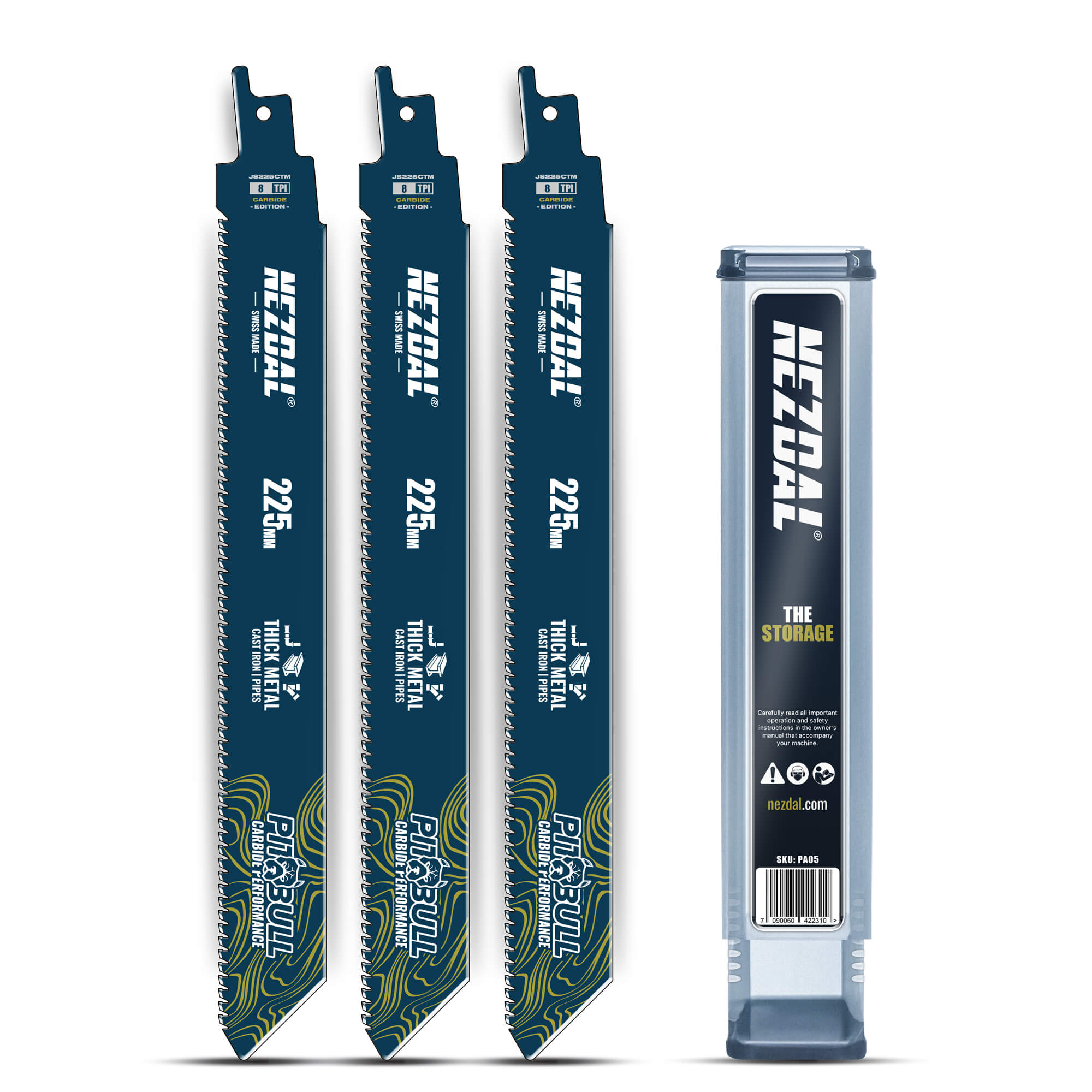 3 st. tigersågblad i hårdmetall för tjock metall