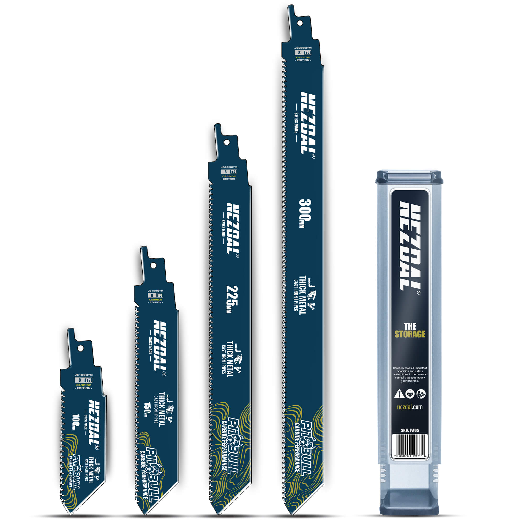4 tigersågblad i hårdmetall för tjock metall