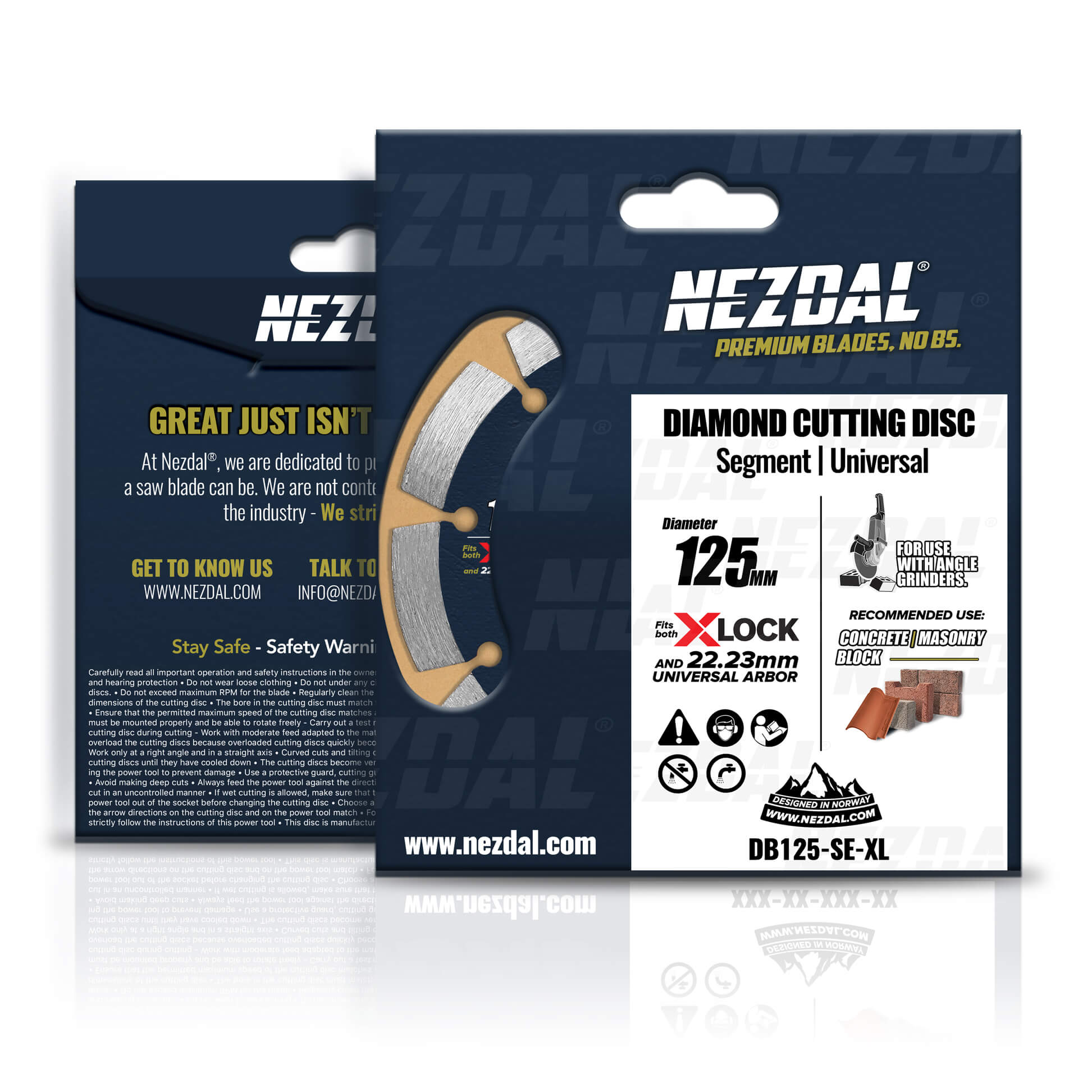 125mm | Betong, Takpannor, Marksten | Universal | X-lock, 22.23mm