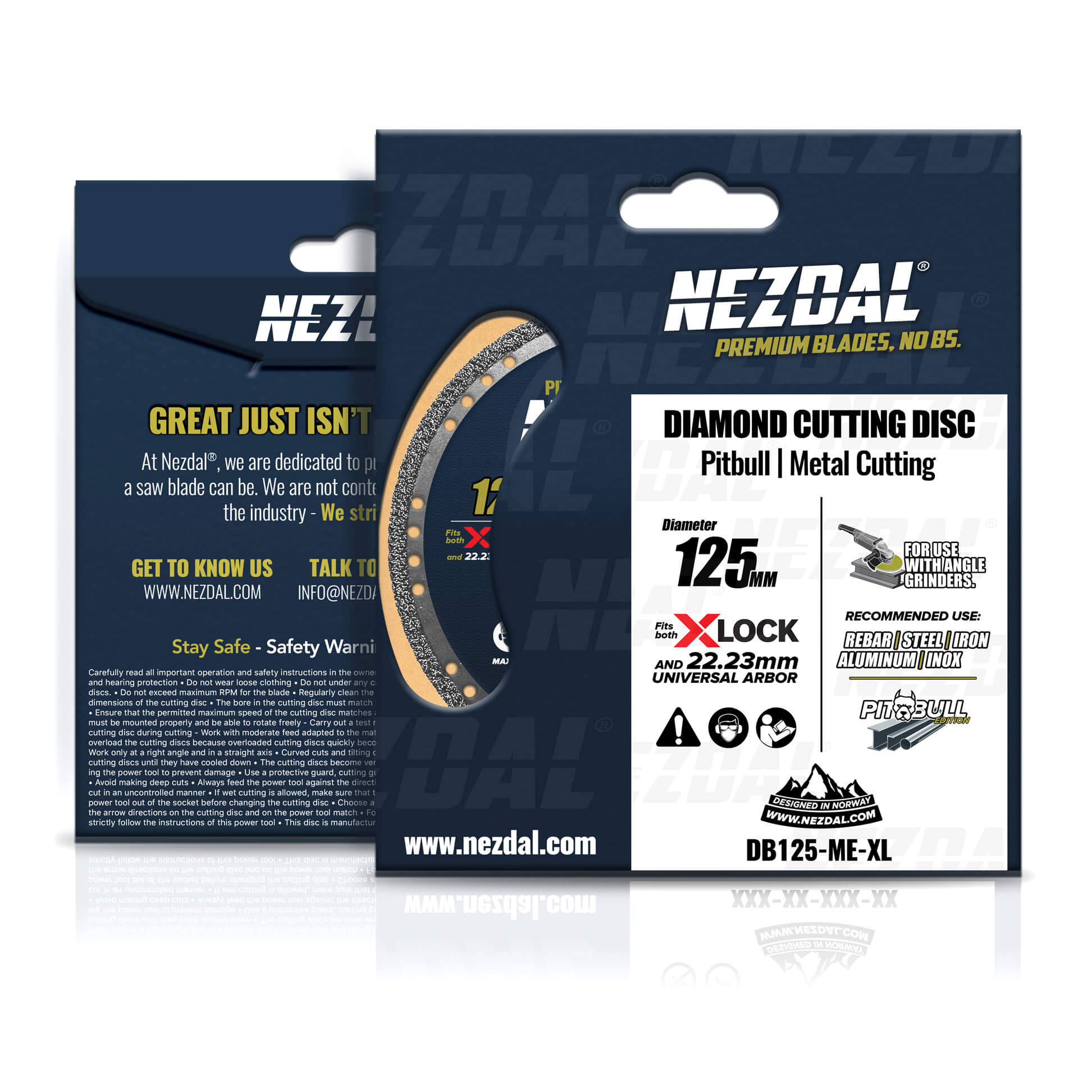 125mm | Metall | 100X livslängd | X-lock, 22,23mm