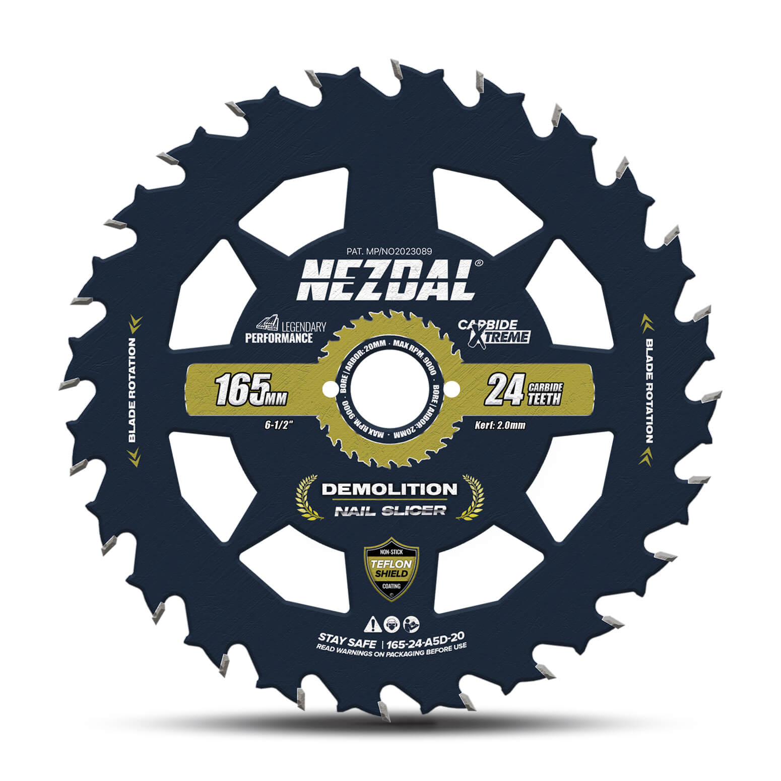 165mm | Trä & Spik | Rivning | 15X slitstyrka | Nail-Slicer® | Sågklinga