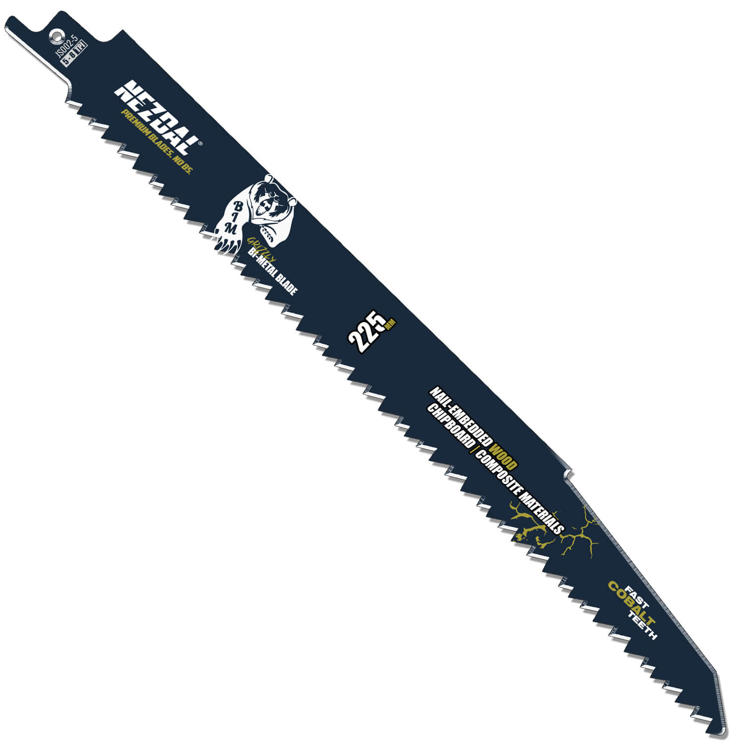 225mm | Demolition | Trä och Spik | Tigersågblad | 5 st