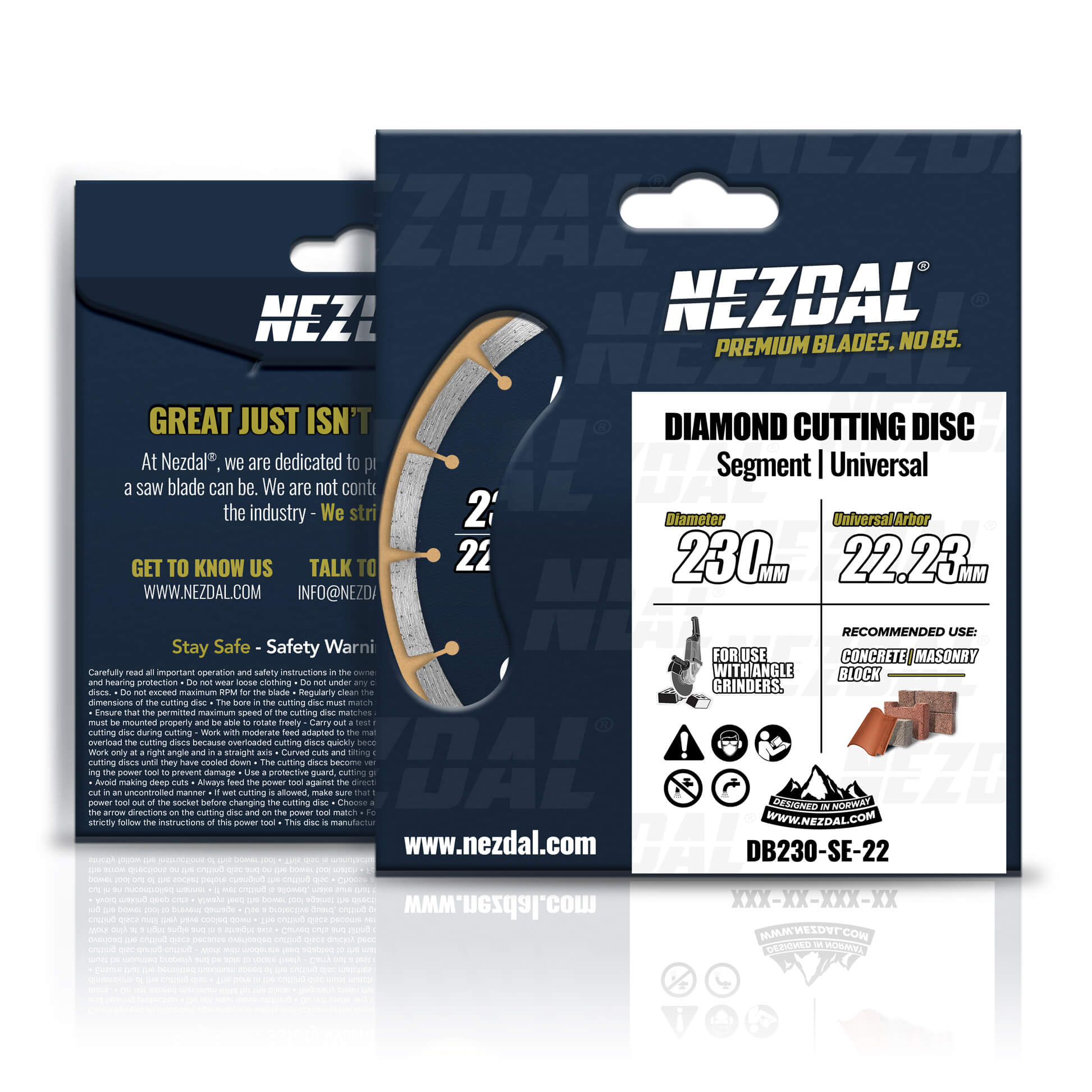 230mm | Betong, Takpannor, Marksten | Universal | 22.23mm