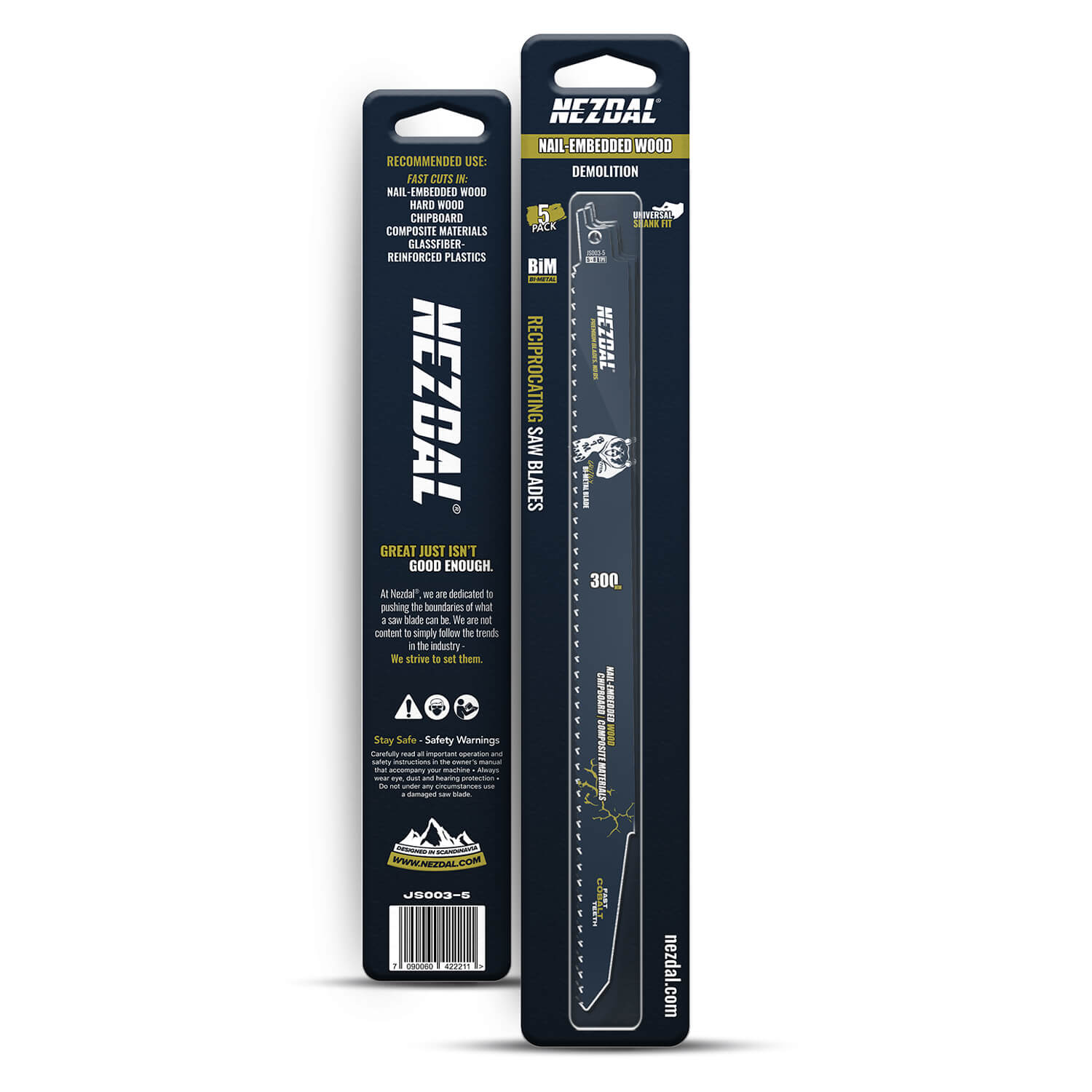 300mm | Demolition | Trä och Spik | Tigersågblad | 5 st