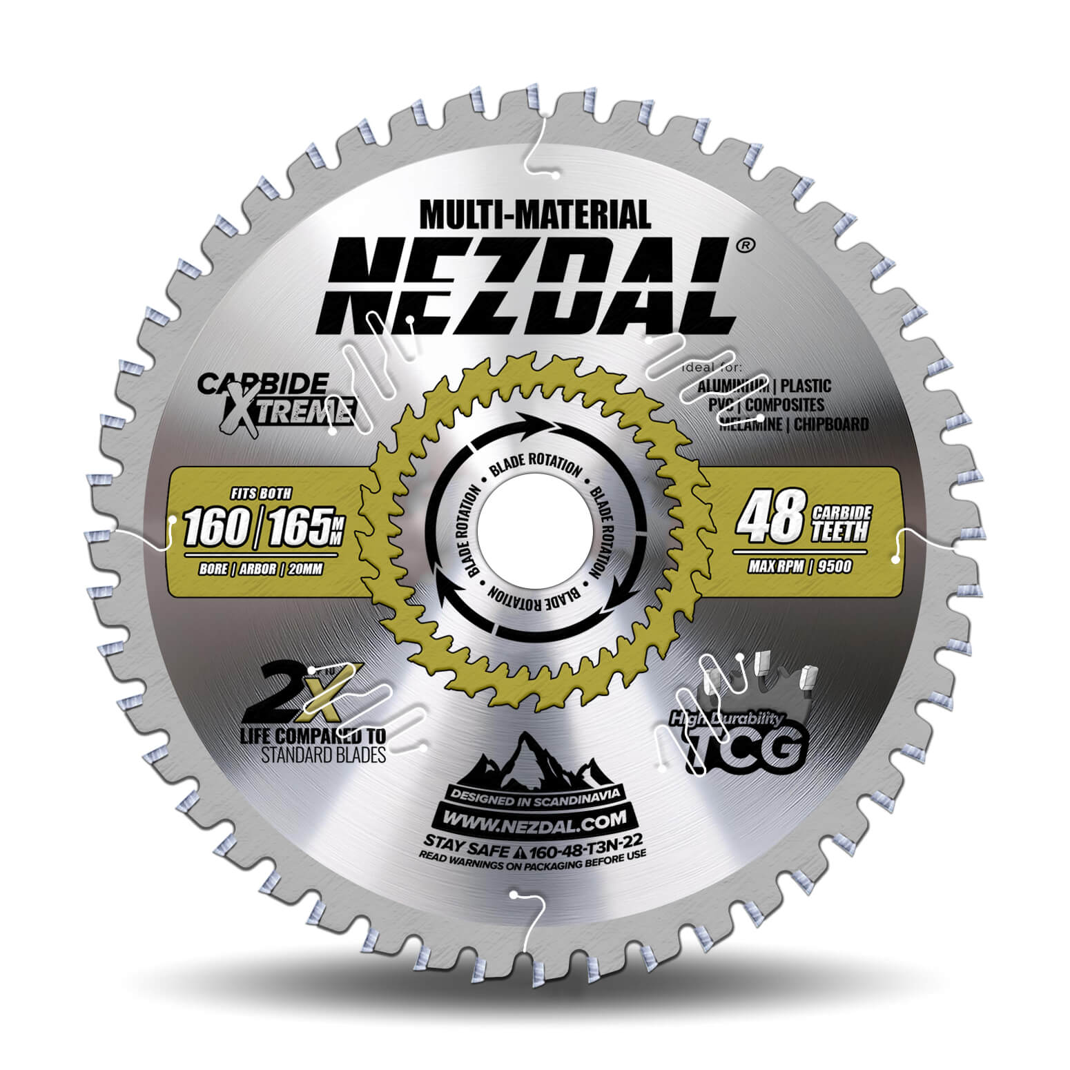 160/165mm | 48 Tänder | Multi-Material | Fin snittkvalitet | 2,2mm skärbredd | Hög stabilitet | Sågklinga