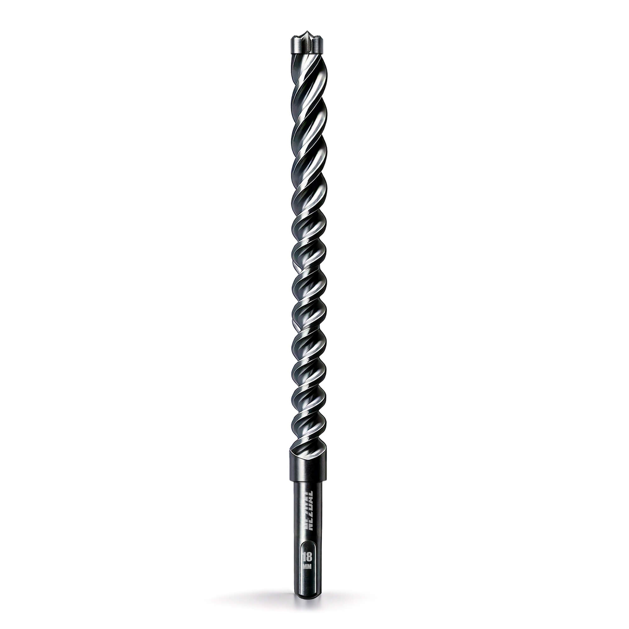 18x450mm – Robust SDS-plus hammarborr med extra längd för effektiv borrning i armerad betong, mur och sten.