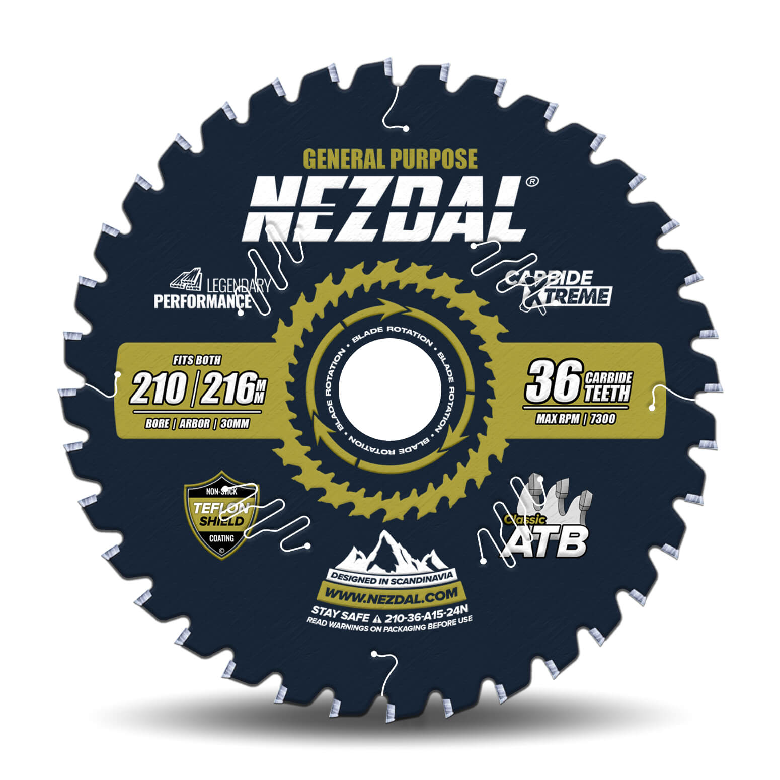 210mm | 36 Tänder | Allmän användning | 2,4mm skärbredd | Sågklinga