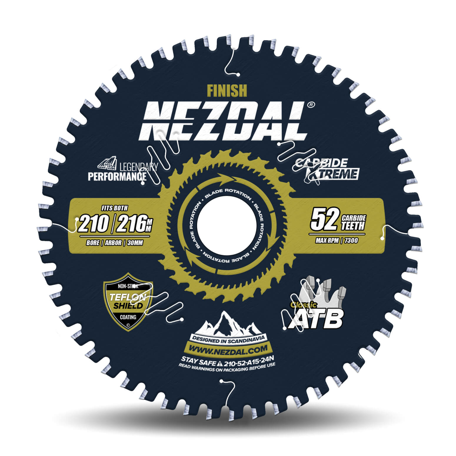 210mm | 52 Tänder | Fin snittkvalitet | 2,4mm skärbredd | Sågklinga