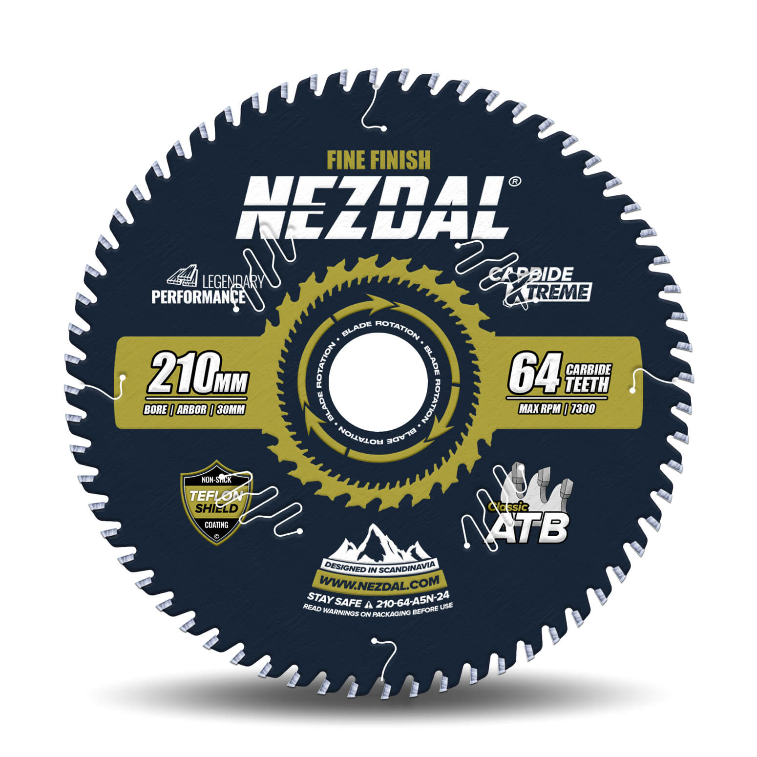 210mm | 64 Tänder | Fin snittkvalitet, Synliga ytor | Kap/gersåg